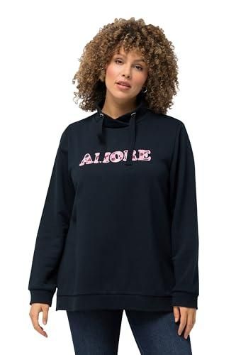 Sweat-shirt Femme Ulla Popken à Col V - Imprimé Flocons De Neige Métallique, Manches Longues, Doux Et Chaud - 4