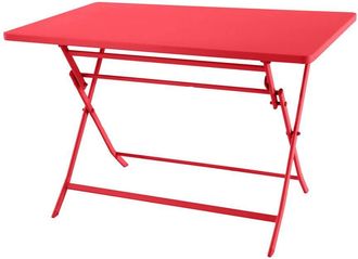 Hesperide Hesperide - Mesa De Jard&iacute;n Rectangular Plegable Greensboro Rojo - 4 Plazas - Hesp&eacute;ride