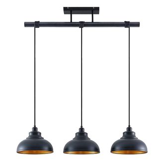 Lindby L&aacute;mpara de techo de Metal Negro