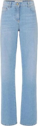 Elisabetta Franchi Denim Jeans met Strass-steentjes - Dames - Regular Fit Jeans - Blauw - W27 - Denim - Jeans