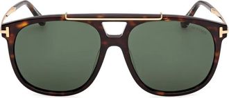 Tom Ford Eyewear Zonnebril met piloten montuur - Bruin