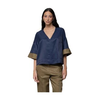 Kaos Kaos, Overhemden, Dames, Blauw, M, Blouse
