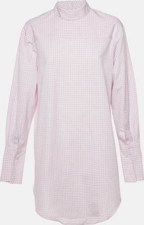 Dries Van Noten Pink Checkered Print Cotton Corso Shirt