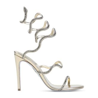 Rene Caovilla Gold Embellished Heels