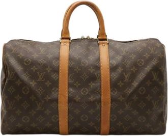 Louis Vuitton Pre-owned Canvas Weekendtas - unisex - Vintage Weekendtas - Bruin - ONE Size - Vintage