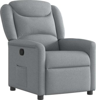 vidaXL Sillón reclinable de tela gris claro Vidaxl