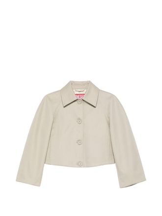Diesel Cropped Boxy Jacket With Pointed Collar