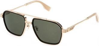 Police Splq 91E 300Y Zonnebril - Heren - Zonnebrillen - Geel - 58 MM - Polyester - Accessoires