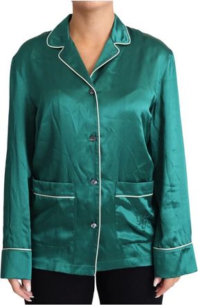 Dolce & Gabbana Dames, Blouses & Shirts, Groen, Maat: 2XS Zijde