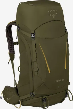 Osprey Mens Kestrel 48 Backpack Military Green Recycled Polyamide Backpacks