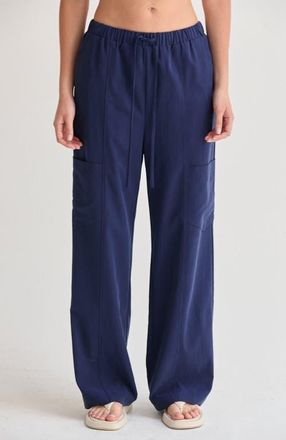 Crescent Pull On Tencel Blend Pants in Navy at Nordstrom, Size X-Small