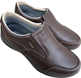 Grisport Slipon Mens Waterproof Gritex City Moccasins Made of Oiled Leather without Laces Slipfit 2.0 Non-Slip Active, Oiled wood, 9 UK