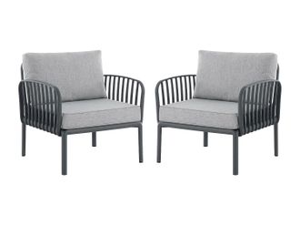 Vente-Unique Poltrona da giardino in polipropilene - Antracite - Lotto di 2 - CASILMA di MYLIA