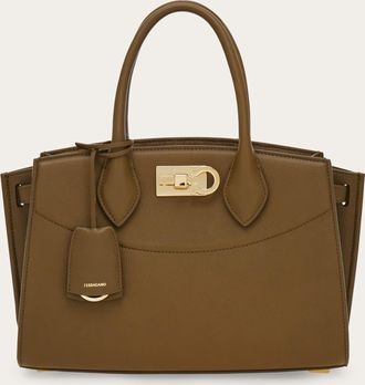 Ferragamo Women New Ferragamo Studio soft bag (M) Brown