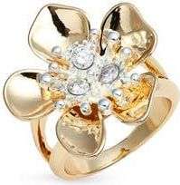 Nordstrom Floral Cubic Zirconia Accent Ring in Gold- Silver at Nordstrom Rack, Size 8