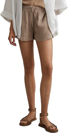 Reiss Cleo Garment Dyed Linen Short