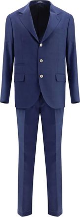 Brunello Cucinelli Pak met enkele rij knopen - Blauw