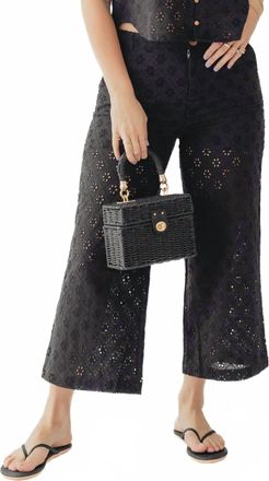 BLACK TAPE Womens Openwork Embroidery Trouser In Black