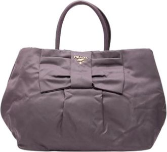 Prada Pre-owned Nylon Tote - Dames - Vintage Handtas - Paars - ONE Size - Nylon - Vintage