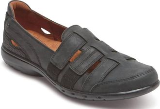 Rockport WomenS Penfield Fisherman Leather Slip-On Shoes In Black