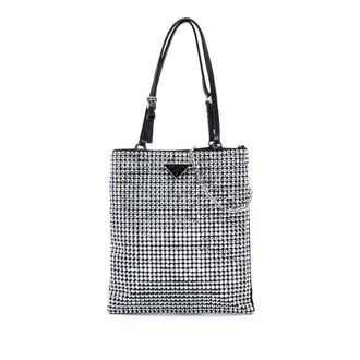 Prada Pre-owned Prada Satin Crystal Embellished Chain Flat Tote Ladies 1P8WIFZRJSSUEN1Y