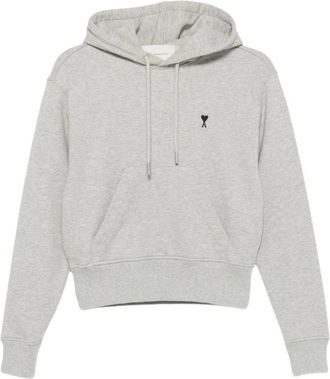 Ami Hoodies & sweatvesten, Dames, Grijs, XS, Katoen, Ami De Coeur Hoodie