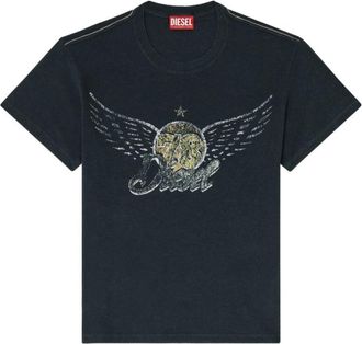 Diesel T-Gerio T-Shirt - Heren - T-shirts - Zwart - S - Katoen - Tops