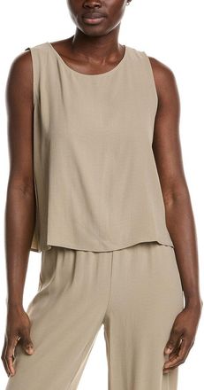Eileen Fisher Ballet Neck Short Silk Shell