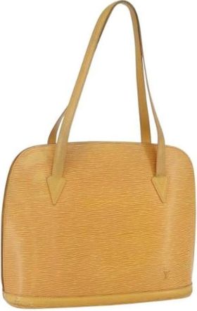 Louis Vuitton Pre-owned Shoulder Bags, female, Yellow, Size: ONE SIZE Pre-owned Vintage Leather Shoulder Bag