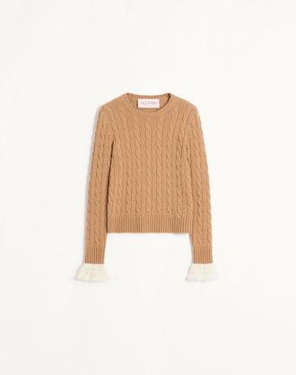 Valentino Maglia In Cashmere Donna CAMMELLO/AVORIO XS