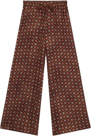Pierre-Louis Mascia Aloe Wijde Pijpen Broek - Dames - Wijde Broeken - Bruin - XS - Broeken
