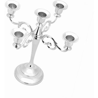 OEM L&aacute;mpara De Ara&ntilde;a Vintage De Metal Plateado De 5 Brazos, Ideal Para Bodas Y Decoraci&oacute;n Del Hogar -crezuo