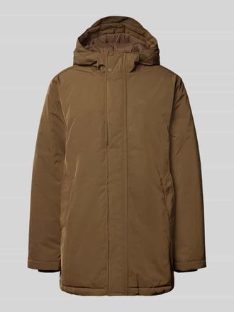 Les Deux Parka mit Stehkragen Modell Darius in Dunkelbraun, Gr&ouml;&szlig;e XXL