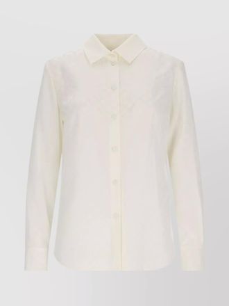 Gucci structured collar long sleeve top
