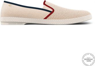 Rivieras Shoes Classic Canvas & Mesh Slip-On Loafer in Cream/Contrast at Nordstrom, Size 46
