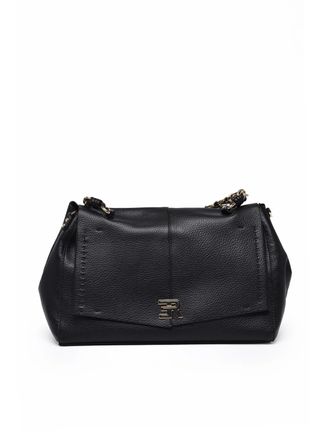 Ermanno Scervino Black Polyurethane Eba Shoulder Bag