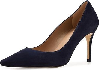 L.k. Bennett Floret New Pointed Courts High Heels Navy : EU 42 (US Womens 12) M, Leather