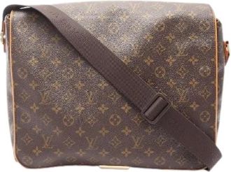 Louis Vuitton Pre-owned Abbesses Monogram Coated Canvas Shoulder Bag - Heren - Vintage Schoudertas - Bruin - ONE Size - Leer - Vintage