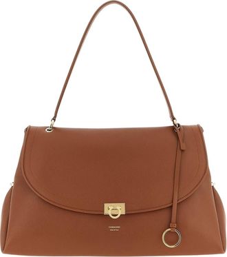 Ferragamo Brown Sofia 2026 Large Shoulder Bag