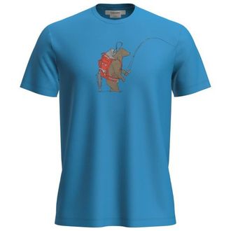 Icebreaker Merino 150 Tech Lite S/S Tee Bear Catch Merinoshirt f&uuml;r Herren | blau