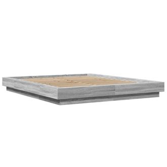 Berkfield Home Modern Bed Frame without Mattress Grey Sonoma 150x200 cm King Size