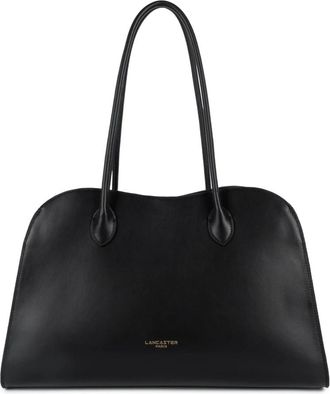Lancaster Donna Hopper Large Zip Tote - Dames - Shoppers - Zwart - ONE Size - Katoen - Tassen