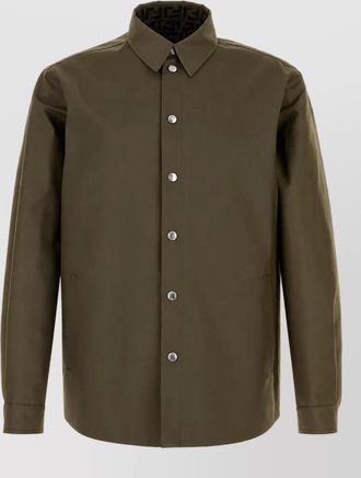 Fendi polyester mackintosh overshirt jacket