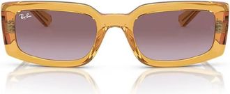 Ray-Ban Kiliane Bio Based Dark Violet Gradient Rectangular Unisex Sunglasses RB4395 66828H 54