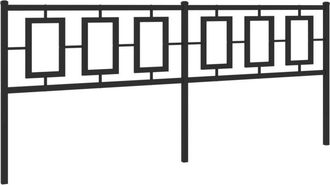 vidaXL Cabecero De Metal Negro 193 Cm Vidaxl