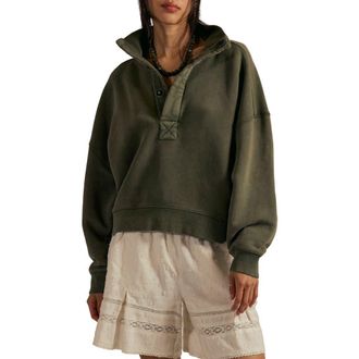 Free People Timeless Cotton Blend Pullover in Adventurer at Nordstrom, Size X-Large