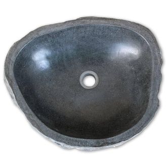 Berkfield Home Wash Basin River Stone in Grey