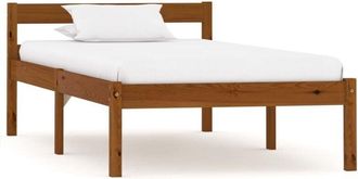 vidaXL Bed Frame without Mattress Honey Brown Solid Pine Wood 90x200 cm Vidaxl