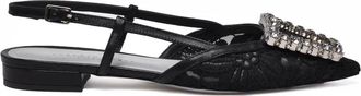Roberto Festa Milano Black Other Fibers Lace Ballerina