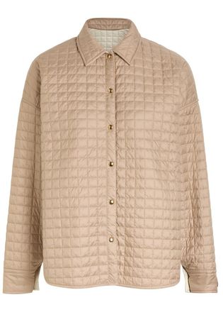 Moncler Quilted Shell Overshirt - Beige - 44 (UK12 / M)